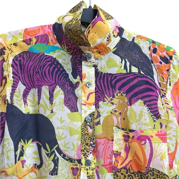 J. Crew Cotton Safari Blouse Size 2 - Picture 4 of 6